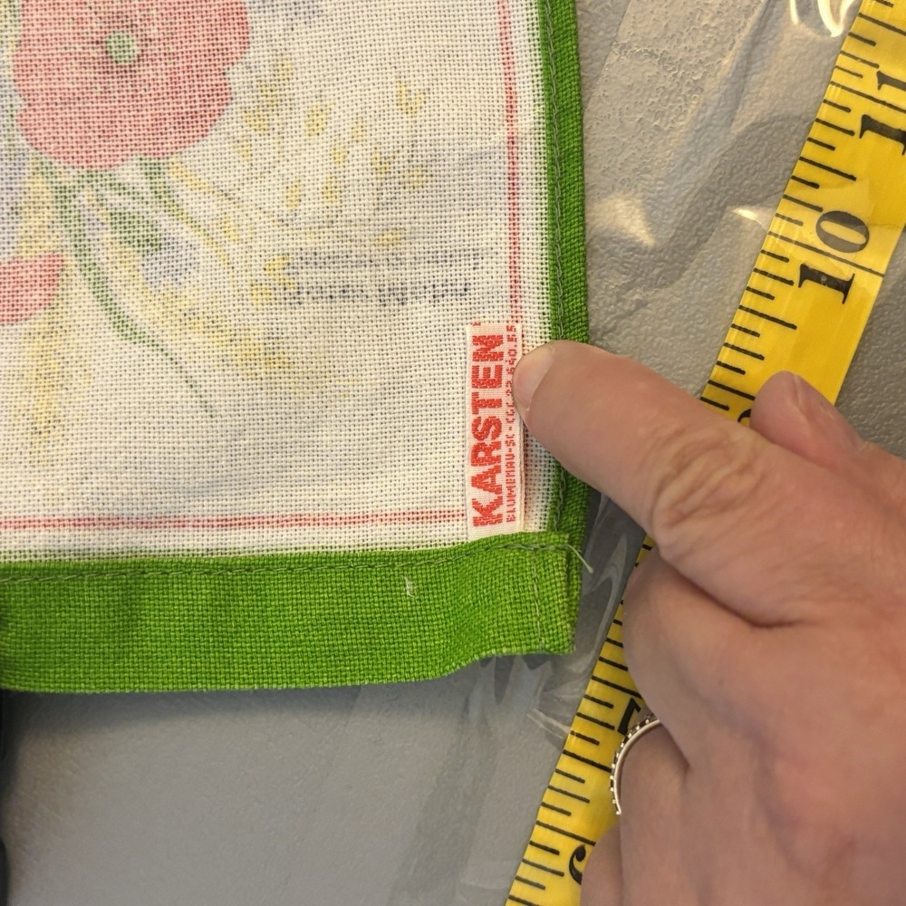 1985 Vintage Portuguese Linen Cloth Calendar Tea Towel Wall Hanging Flowers Rare - Picture 12 of 15